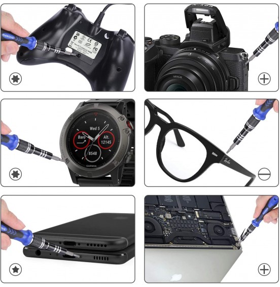 Computer Repair Kit, 122 in 1 Magnetic Laptop Screwdriver Kit, Precision Screwdriver Set, Small Impact Screw Driver Set with Case for Computer, Laptop, PC, for iPhone, Watch, Ps4 DIY Hand Tools -Grey Computer Repair Kit, 122 in 1 Magnetic Laptop Screwdriver Kit, Precision Screwdriver Set, Small Impact Screw Driver Set with Case for Computer, Laptop, PC, for iPhone, Watch, Ps4 DIY Hand Tools -Grey